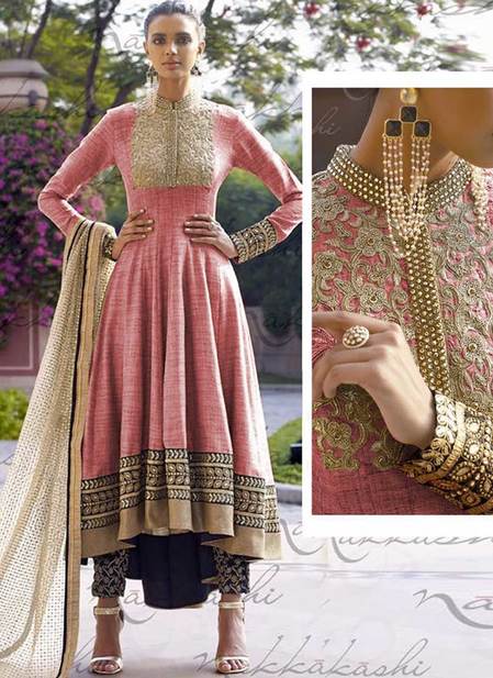 anarkali suits with heavy border