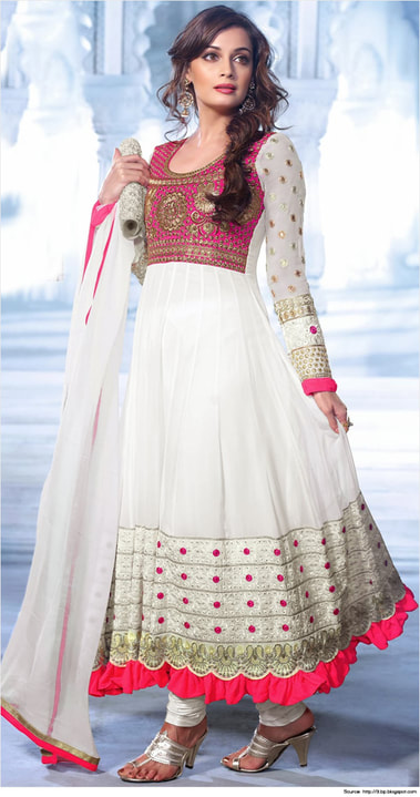 anarkali suit with heavy border